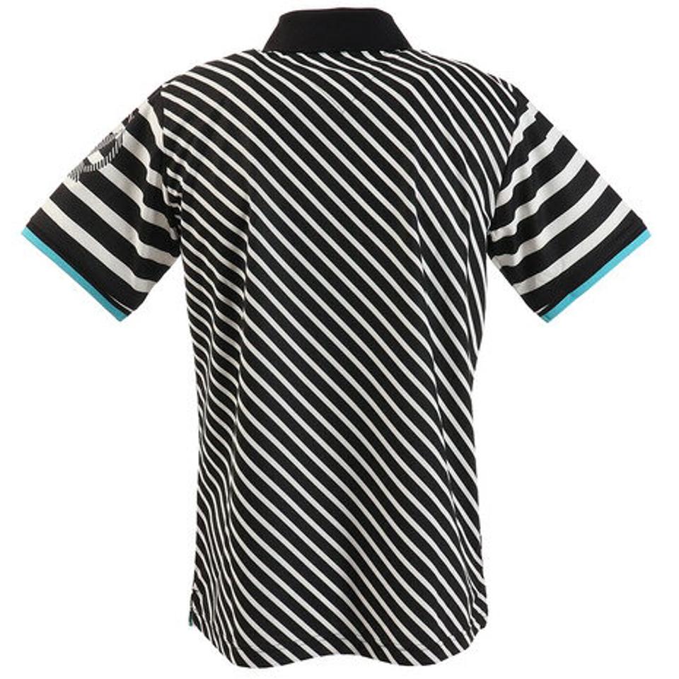 本間ゴルフ（HONMA）（メンズ）ゴルフウエア メンズ ハイゲージ ストライプショートスリーブシャツ 031-733118-BK