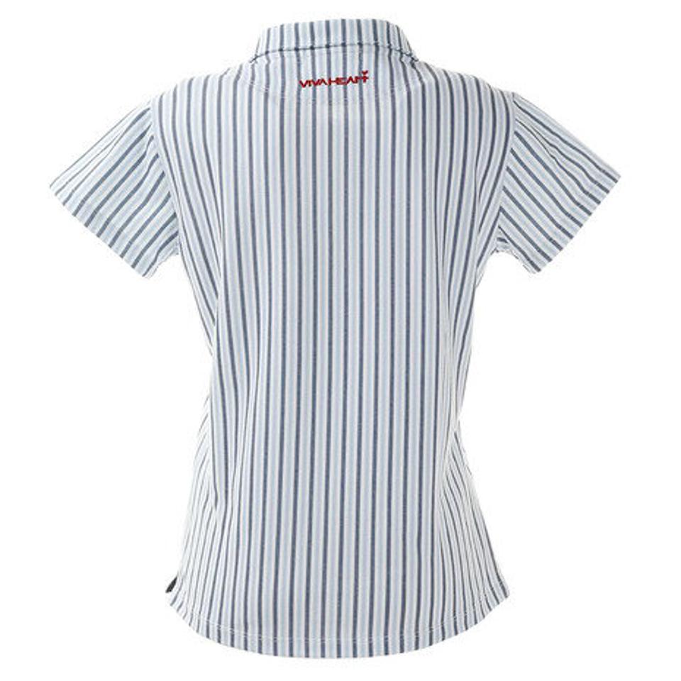 ビバハート（VIVA HEART） ゴルフウエア ポロシャツ レディース ストライプポロシャツ 012-22445-098 （レディース）