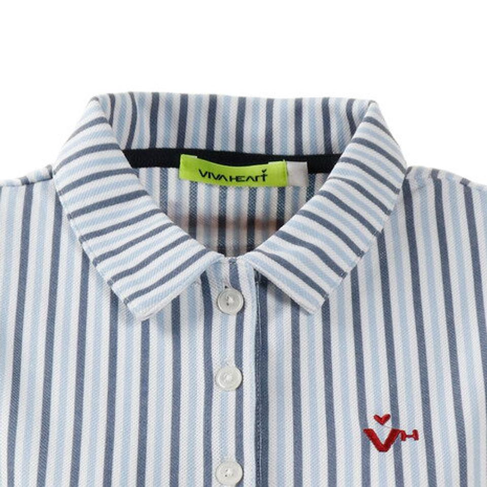 ビバハート（VIVA HEART） ゴルフウエア ポロシャツ レディース ストライプポロシャツ 012-22445-098 （レディース）