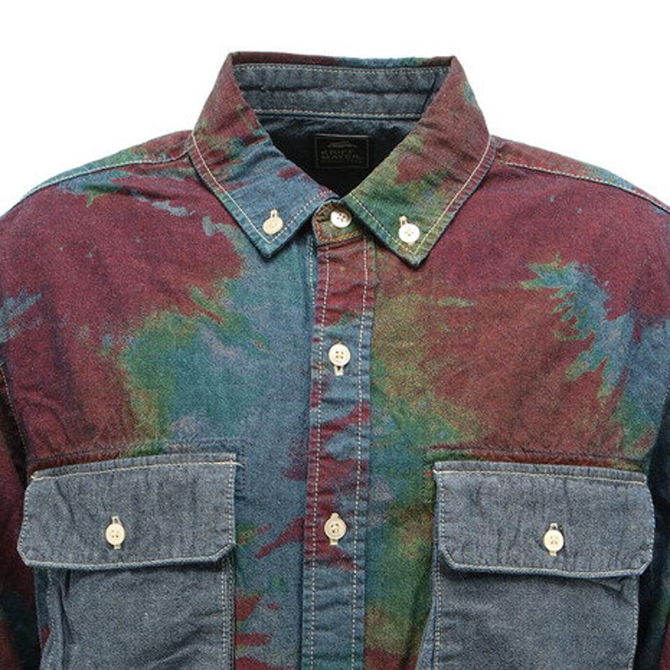 クリフメイヤー（KRIFF MAYER） 総柄シャンブレーシャツ 1944001-75:ROYAL （メンズ）