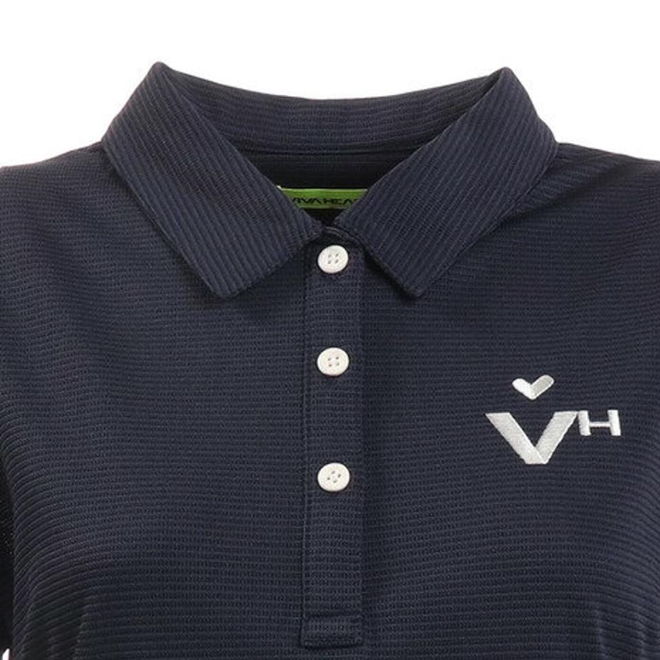 ビバハート（VIVA HEART） ゴルフウェア レディース ワッフルボーダー半袖シャツ 012-29440-098 （レディース）