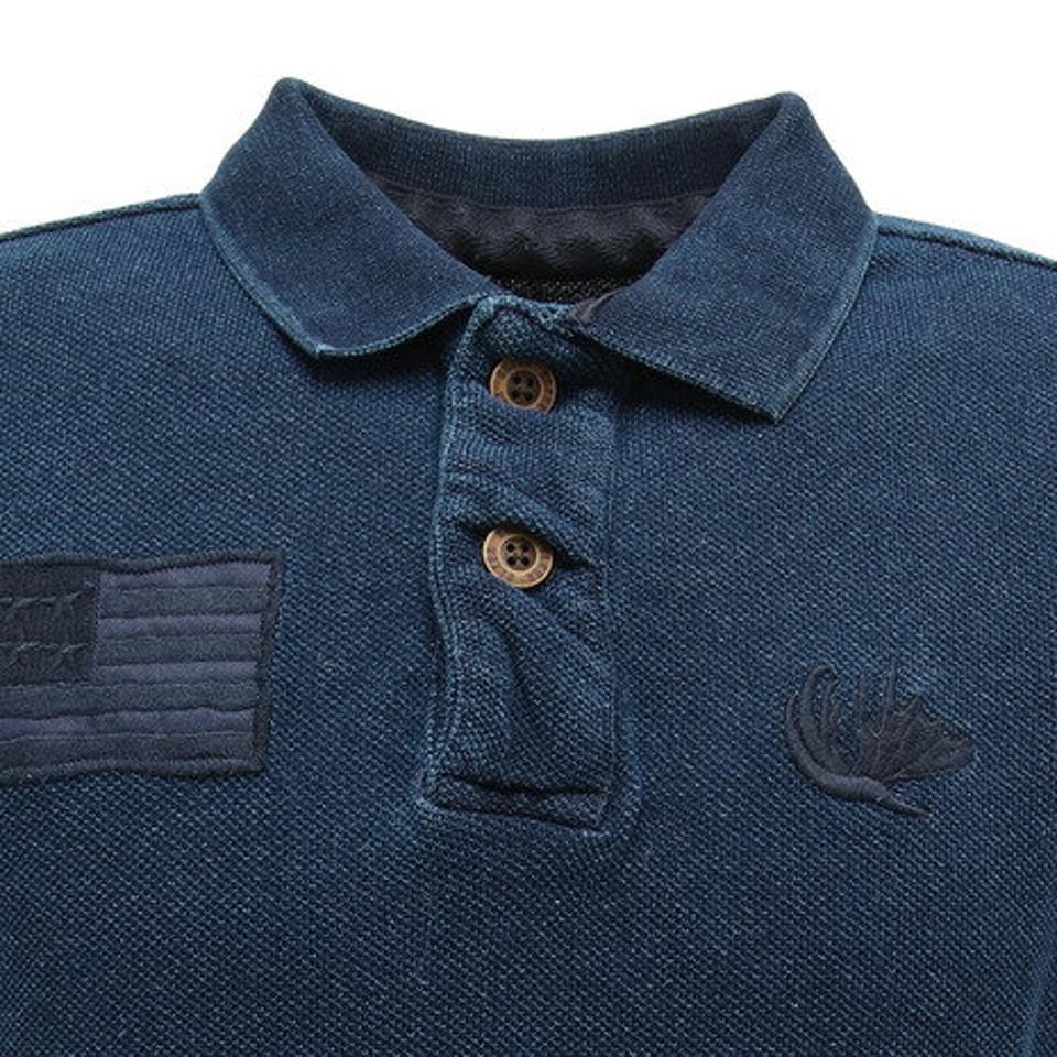 【20%OFFクーポン対象 6/12迄】エルケクス（ELKEX） INDIGO DYED ロゴポロシャツ 881EK0FQ3290IBLU オンライン価格 （メンズ）