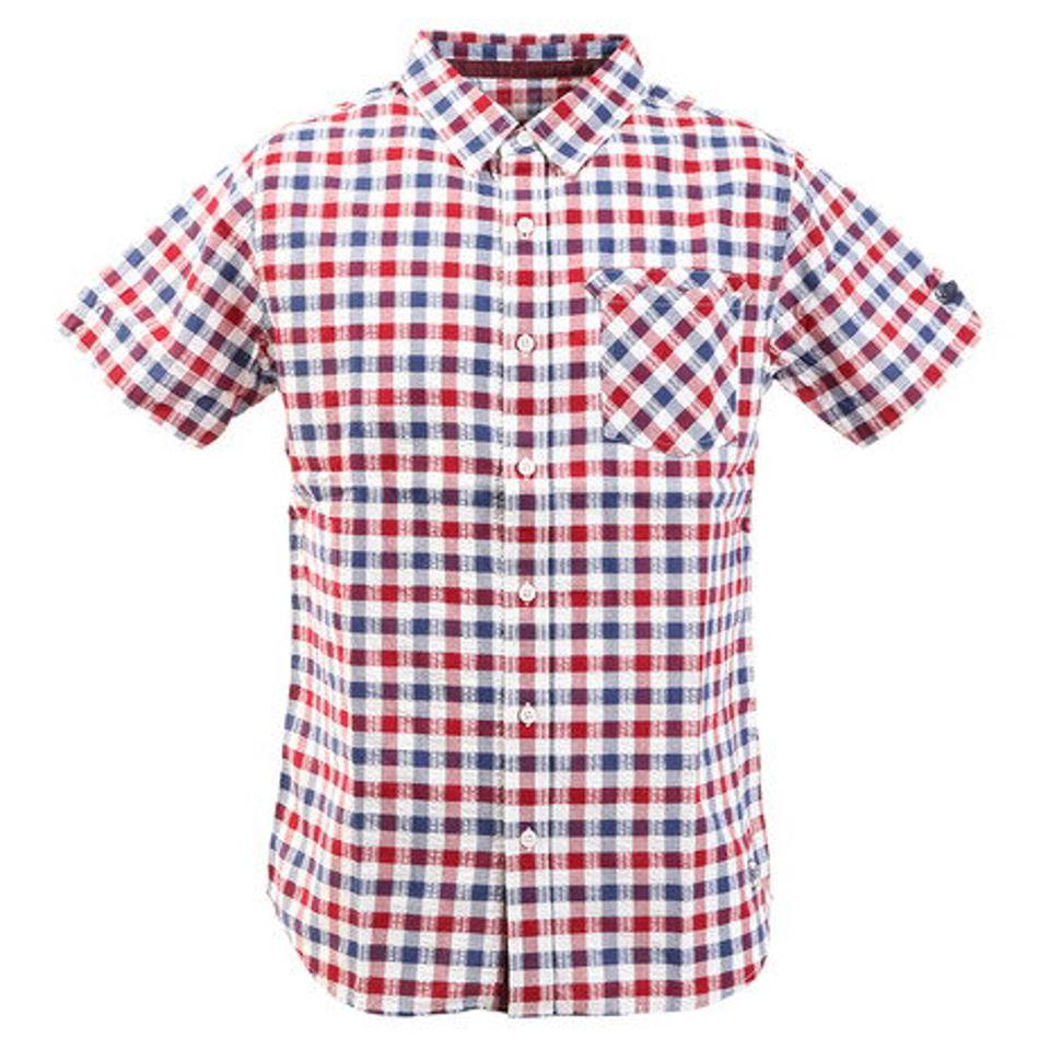 【20%OFFクーポン対象 6/12迄】エルケクス（ELKEX） チェック 半袖シャツ 881EK0CG3285PNK オンライン価格 （メンズ）