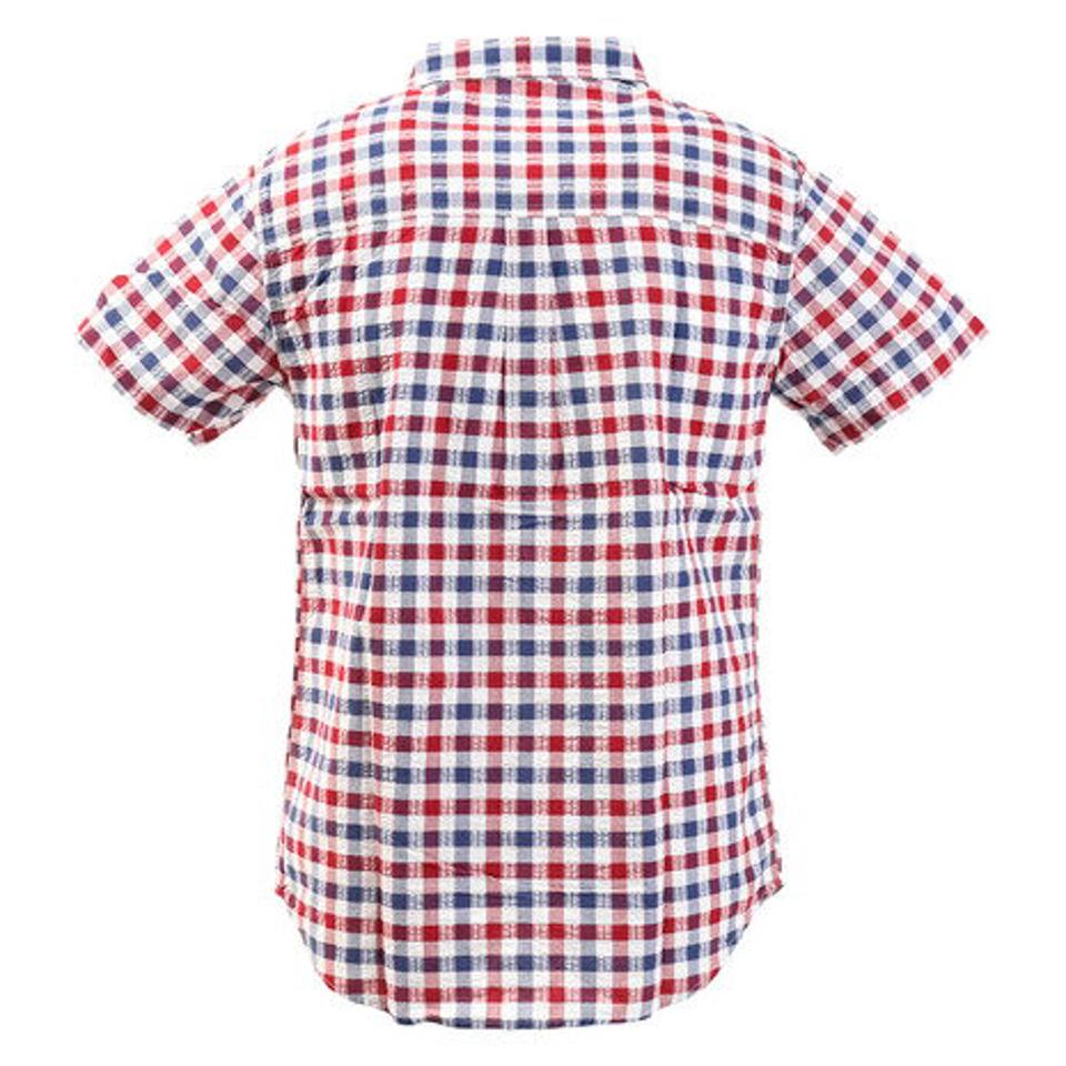 【20%OFFクーポン対象 6/12迄】エルケクス（ELKEX） チェック 半袖シャツ 881EK0CG3285PNK オンライン価格 （メンズ）