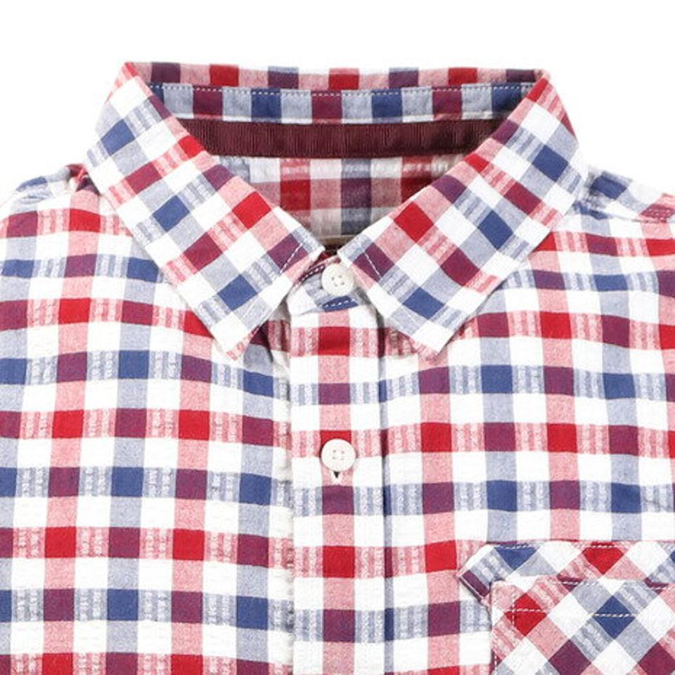 【20%OFFクーポン対象 6/12迄】エルケクス（ELKEX） チェック 半袖シャツ 881EK0CG3285PNK オンライン価格 （メンズ）