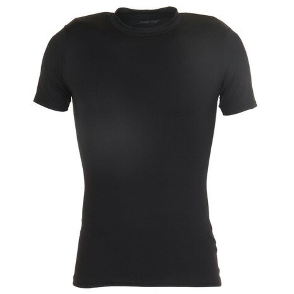 【2点10％OFFクーポン! 24日迄】エックスティーエス（XTS）（メンズ）野球 アンダーシャツ 半袖 ストレッチ 丸首 インナー シャツ 723G6ES4172 黒