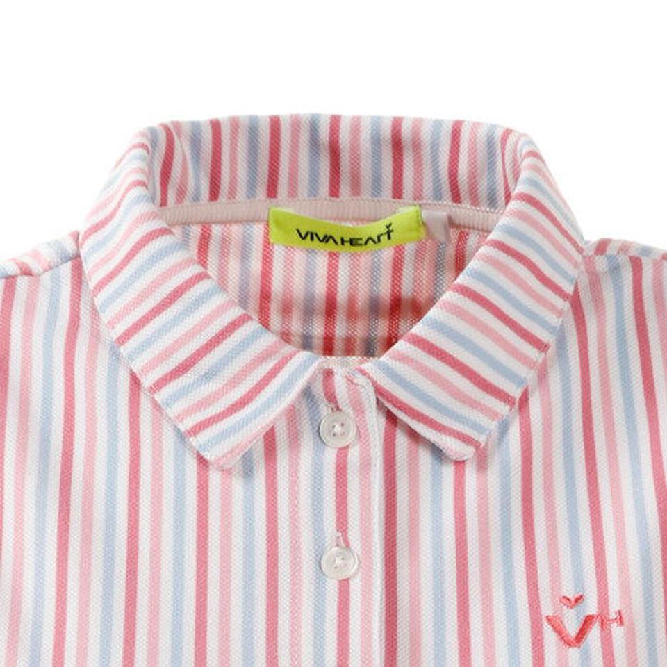 ビバハート（VIVA HEART） ゴルフウエア ポロシャツ レディース ストライプポロシャツ 012-22445-074 （レディース）
