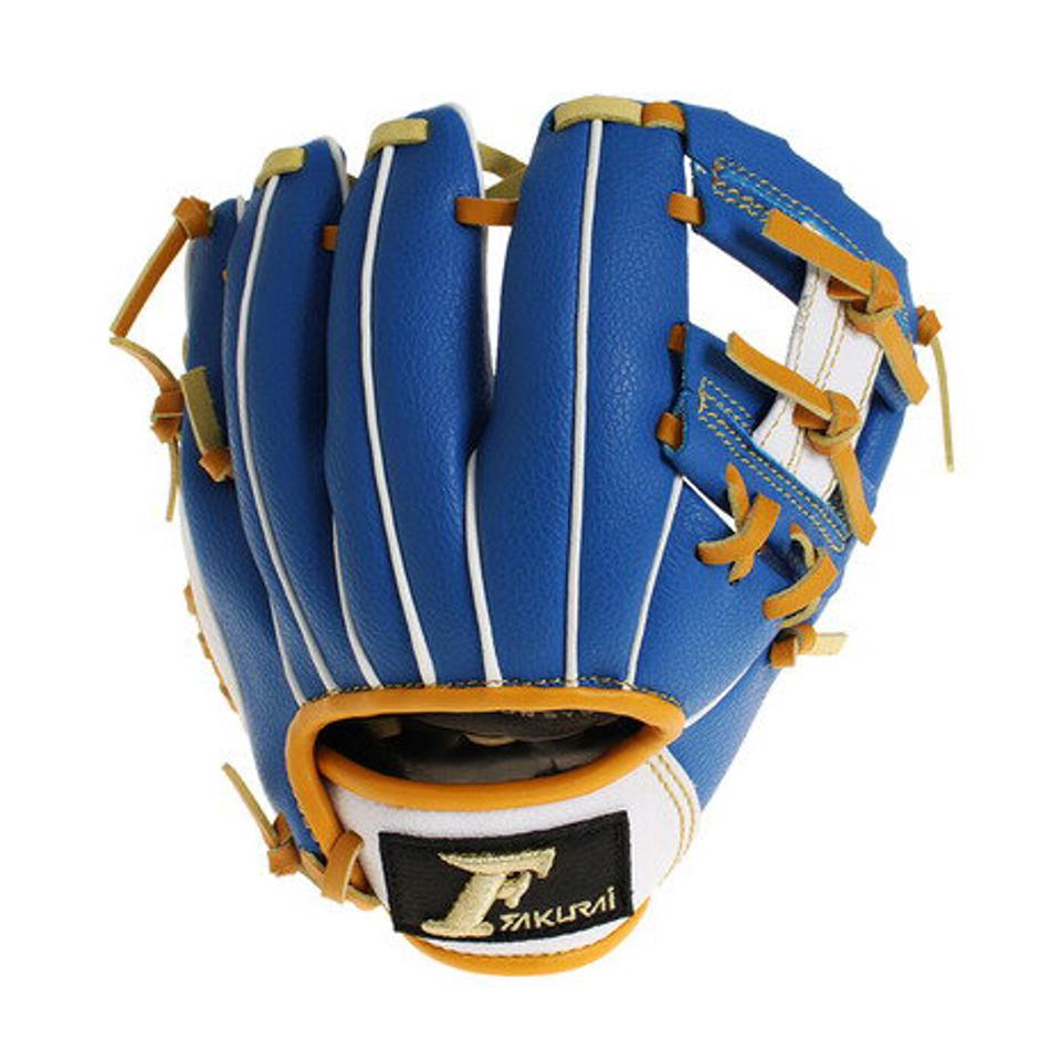 【5点以上で10％OFFクーポン！10/2まで】サクライ（SAKURAI） 少年軟式用グラブ ファルコン オールラウンド用 FG-1022 BLU 野球グローブ ジュニア （キッズ）