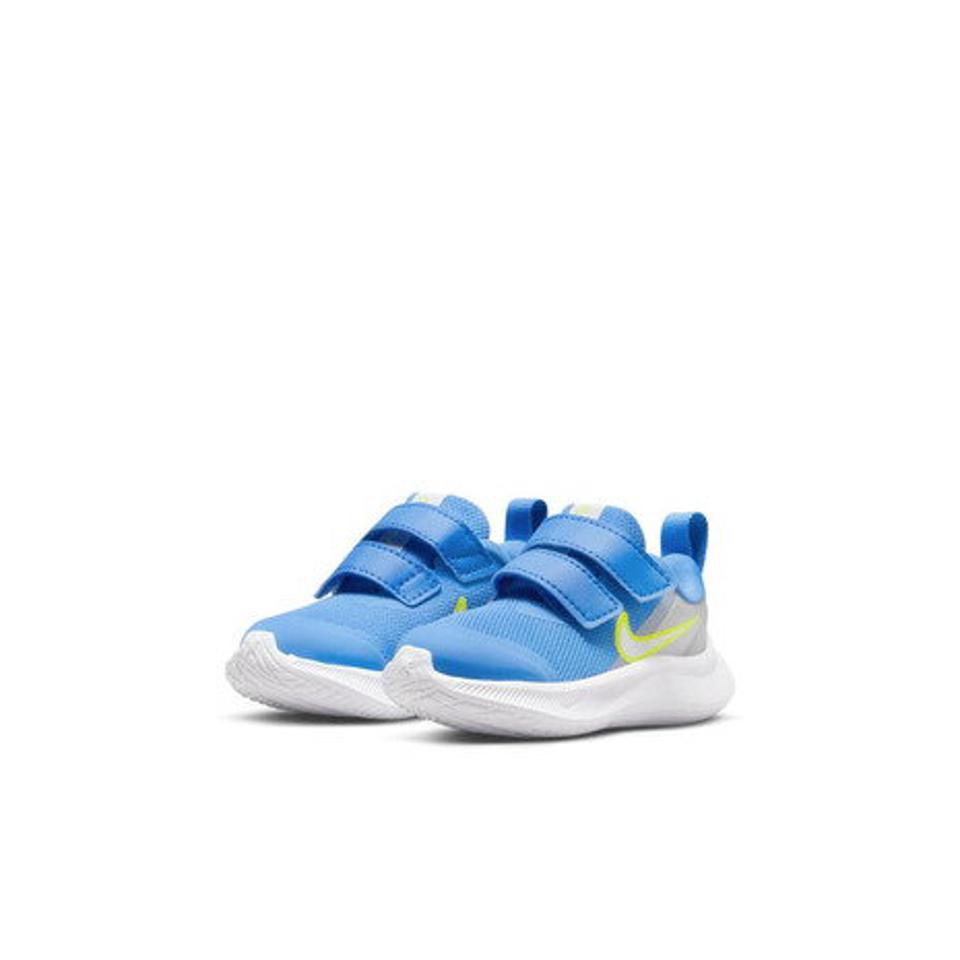 ナイキ（NIKE）（キッズ）ベビー ジュニア スニーカー 青 スター ランナー 3 TDV フォト ブルー サックス DA2778-009 ランニングシューズ
