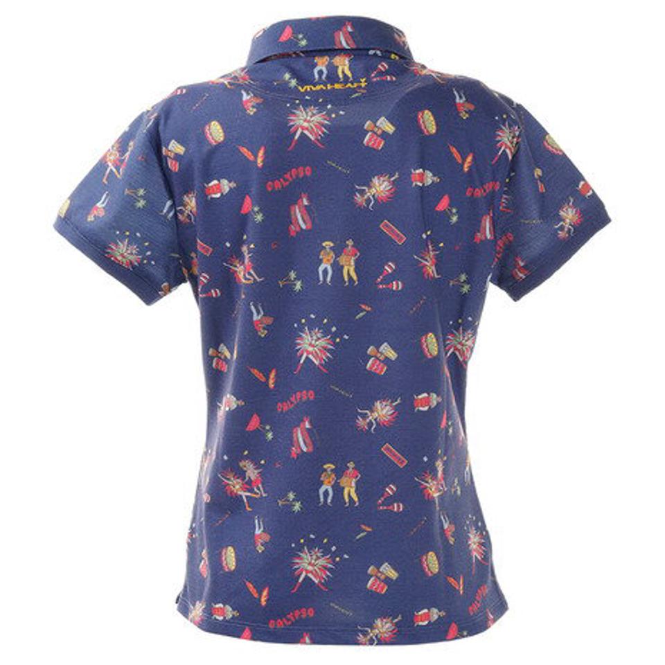 ビバハート（VIVA HEART） ゴルフウエア ポロシャツ レディース カーニバル柄ポロシャツ 012-22443-098 （レディース）