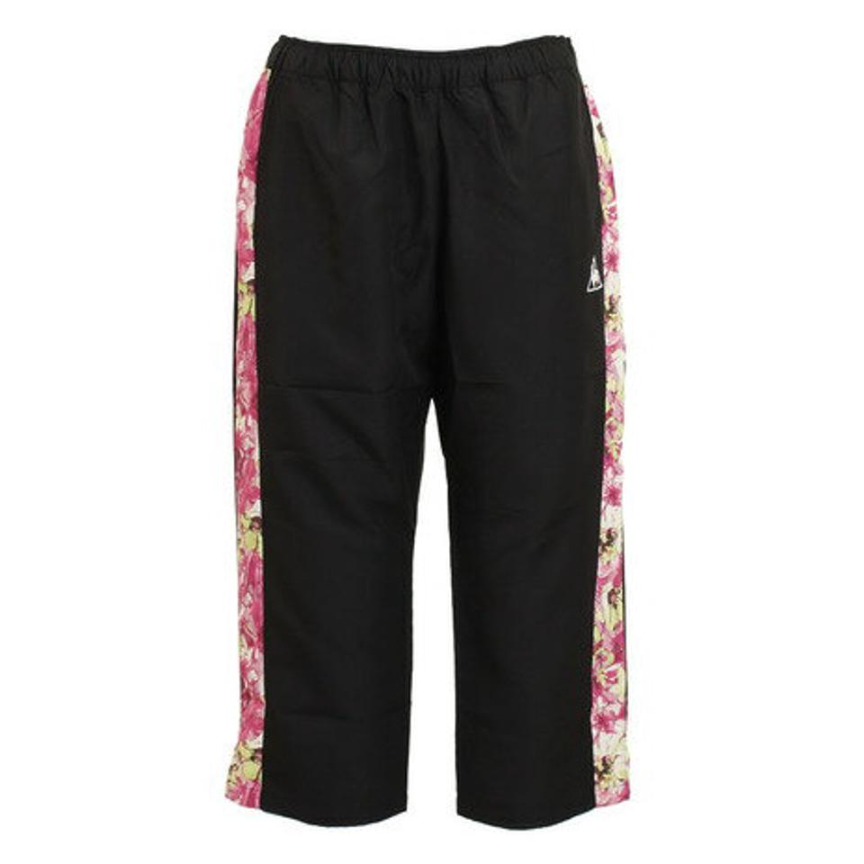 ルコック スポルティフ（Lecoq Sportif）（レディース）クロスクォーターパンツ 七分丈 QMWNJG22MA BLK ショートパンツ ハーフパンツ 短パン