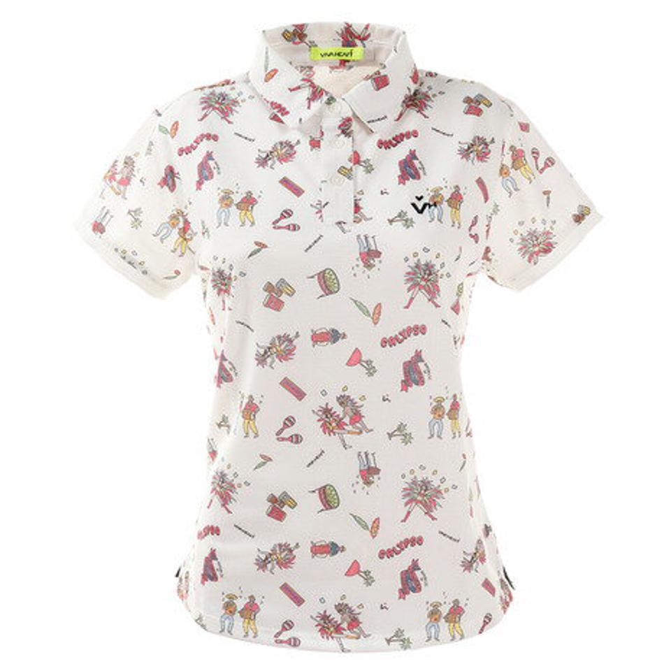 ビバハート（VIVA HEART） ゴルフウエア ポロシャツ レディース カーニバル柄ポロシャツ 012-22443-005 （レディース）