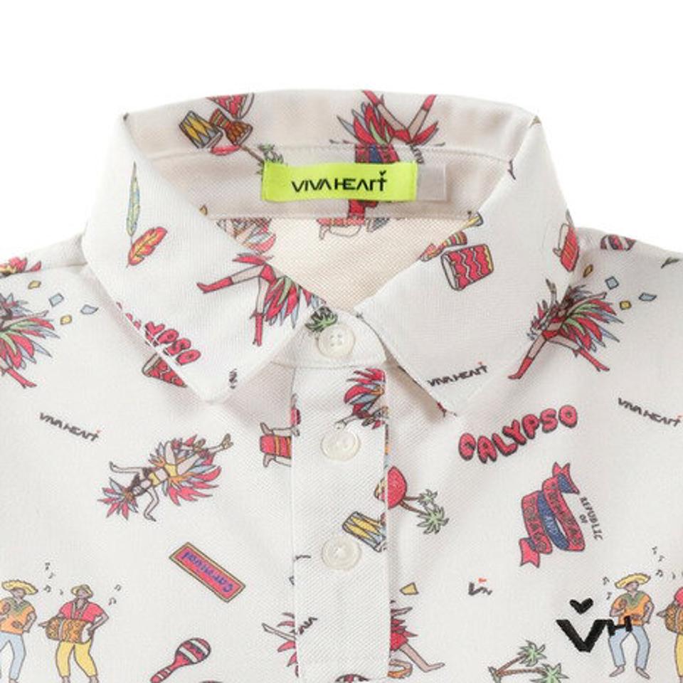 ビバハート（VIVA HEART） ゴルフウエア ポロシャツ レディース カーニバル柄ポロシャツ 012-22443-005 （レディース）