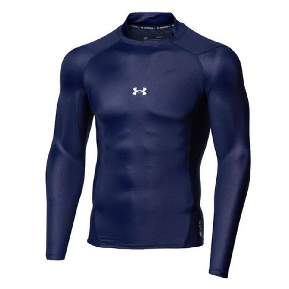 アンダーアーマー（UNDER ARMOUR） 野球 アンダーシャツ アイソチル コンプレッション ロングスリーブ クルー 1364468 ネイビー （メンズ）