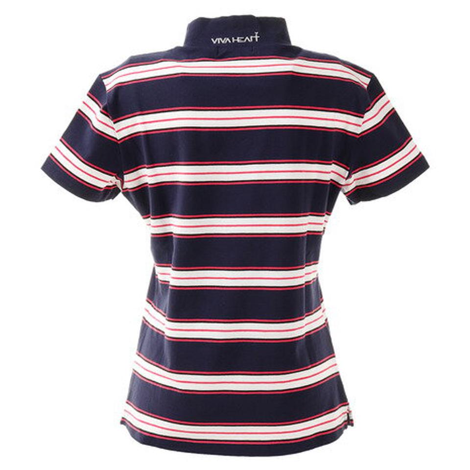 ビバハート（VIVA HEART） ゴルフウエア レディース ボーダーモックネックシャツ 012-22442-098 （レディース）