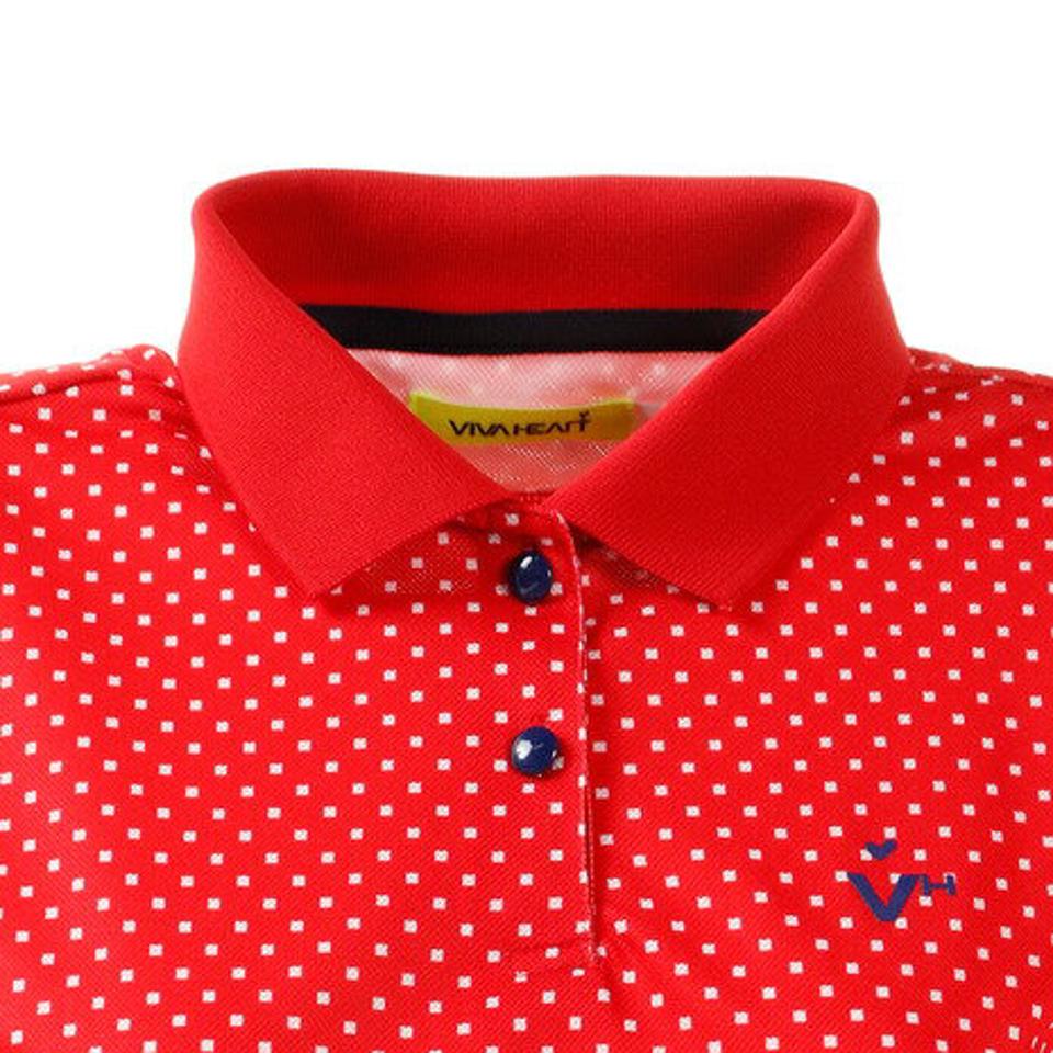 ビバハート（VIVA HEART） ゴルフウエア ポロシャツ レディース スクエアドット半袖ポロシャツ 012-22440-063 （レディース）