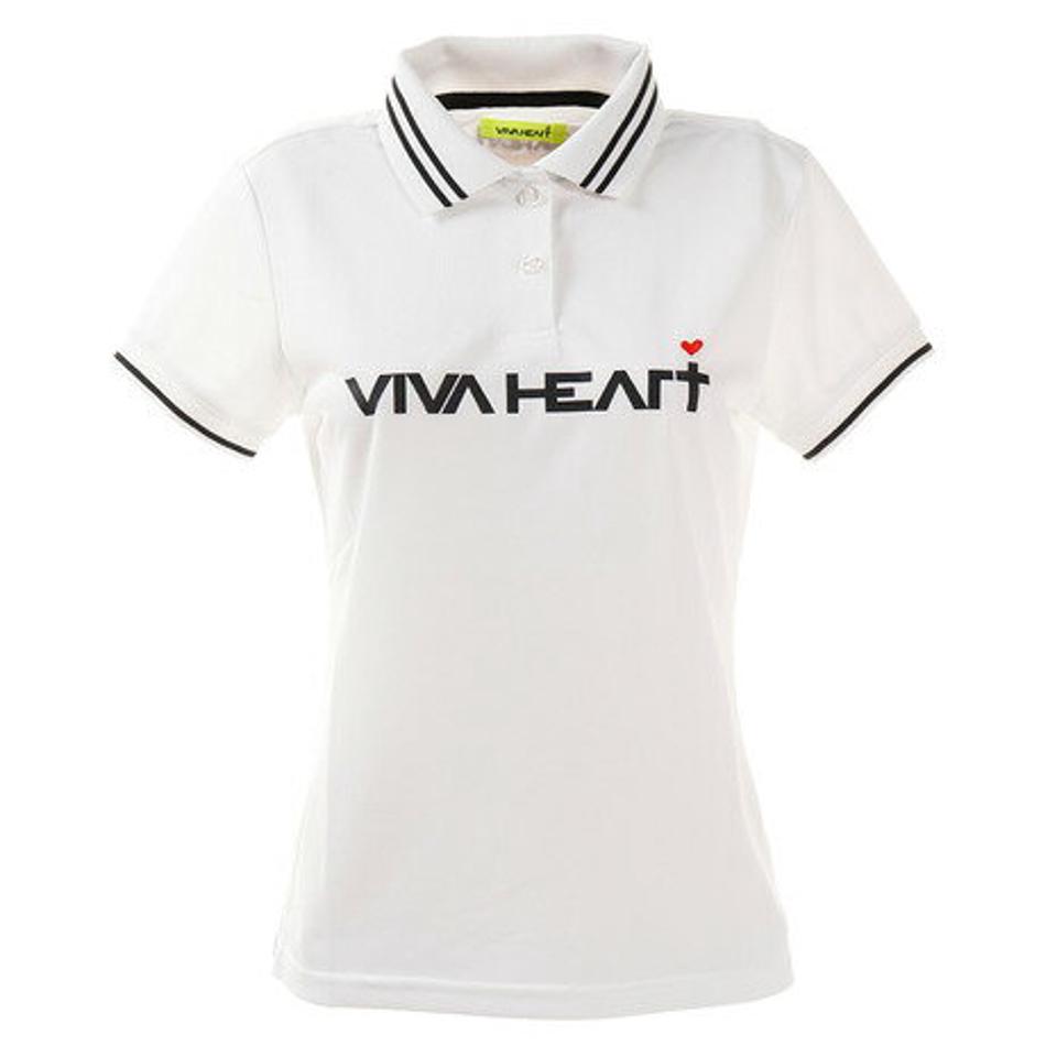 ビバハート（VIVA HEART） ゴルフウエア ポロシャツ レディース シンプルロゴ半袖ポロシャツ 012-22340-005 （レディース）