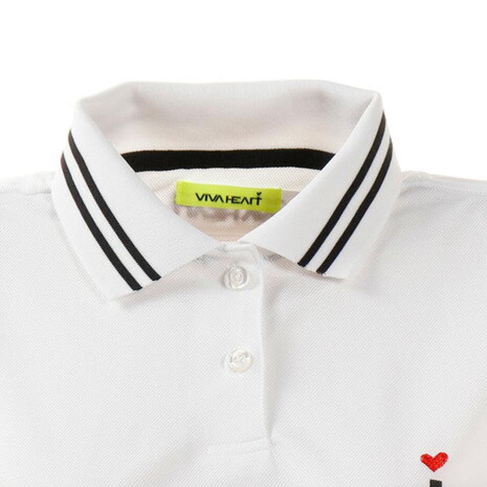 ビバハート（VIVA HEART） ゴルフウエア ポロシャツ レディース シンプルロゴ半袖ポロシャツ 012-22340-005 （レディース）