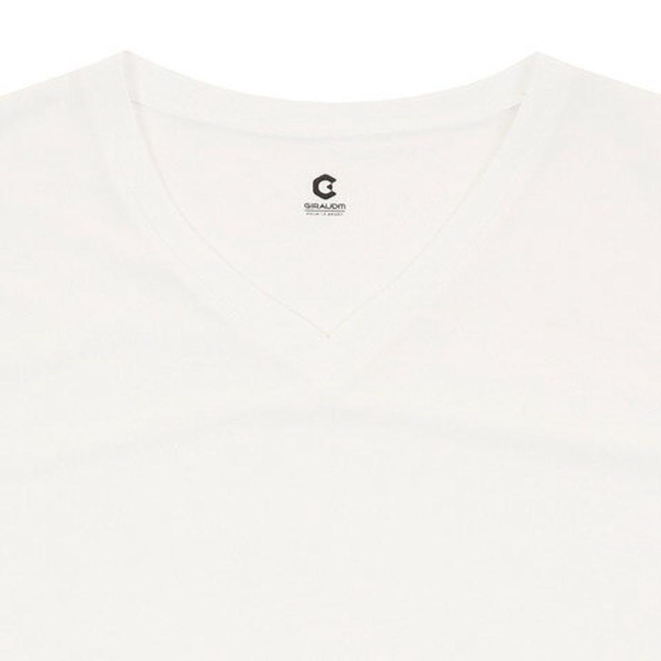 ジローム（GIRAUDM）（メンズ）サッカー ウェア メンズ ドライプラス (吸汗速乾) 高通気Vネックインナーシャツ 741GM0ES9310 WHT インナー アンダーシャツ