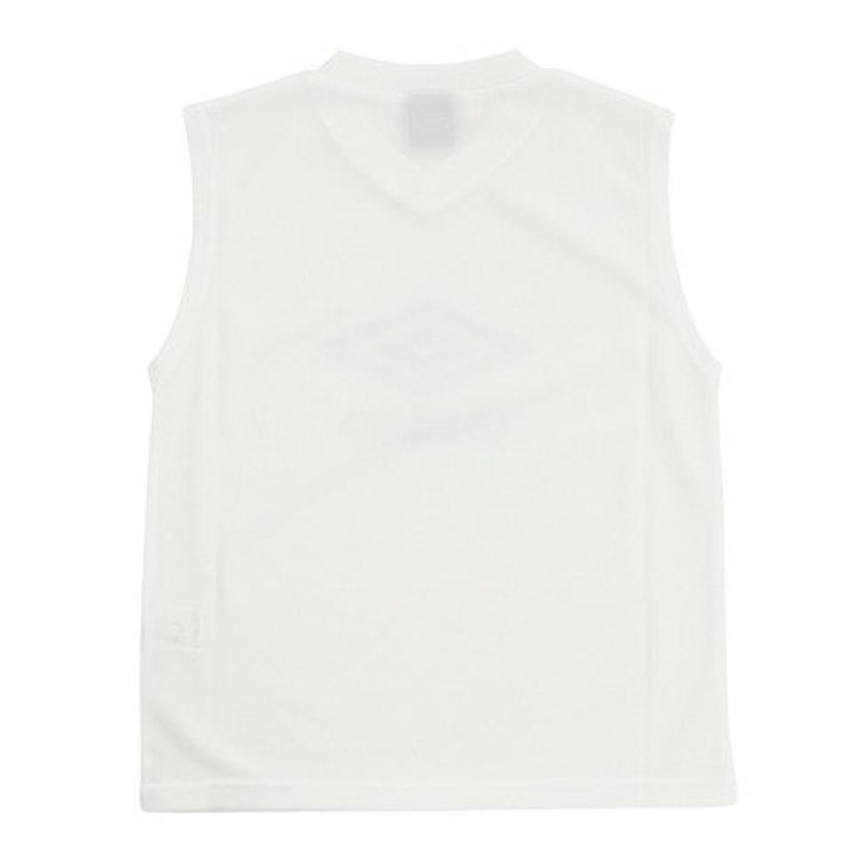 アンブロ（UMBRO） サッカーウェア ジュニア ノースリーブプラクティスシャツ UUJTJA66 WHT （キッズ）