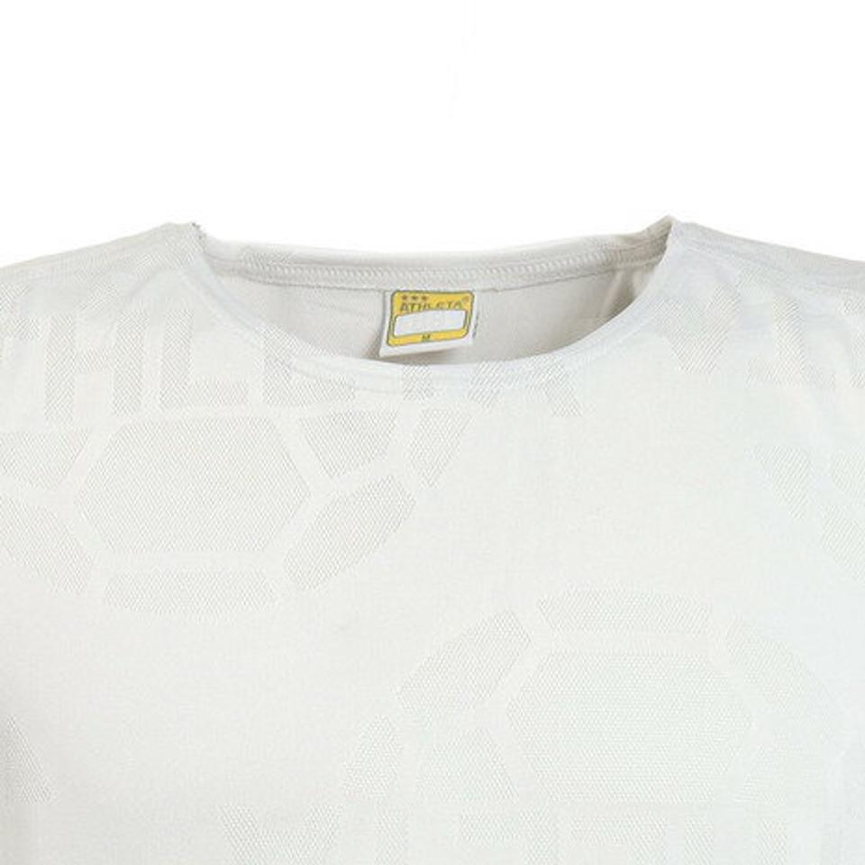 【10％OFFクーポン! 23日迄】アスレタ（ATHLETA）（メンズ）サッカー フットサルウェア ジャガードメッシュノースリーブシャツ 1090 WHT