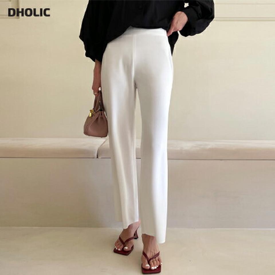 ウエストゴムストレートパンツ・全4色・t71970 レディース 【pt】パンツ ロング丈 単色 無地 シンプル ベーシック ストレート ウエストゴム 楽ちん 春 夏 きれいめ 爽やか 上品 大人っぽ 韓国ファッション ハイホリHIHOLLI