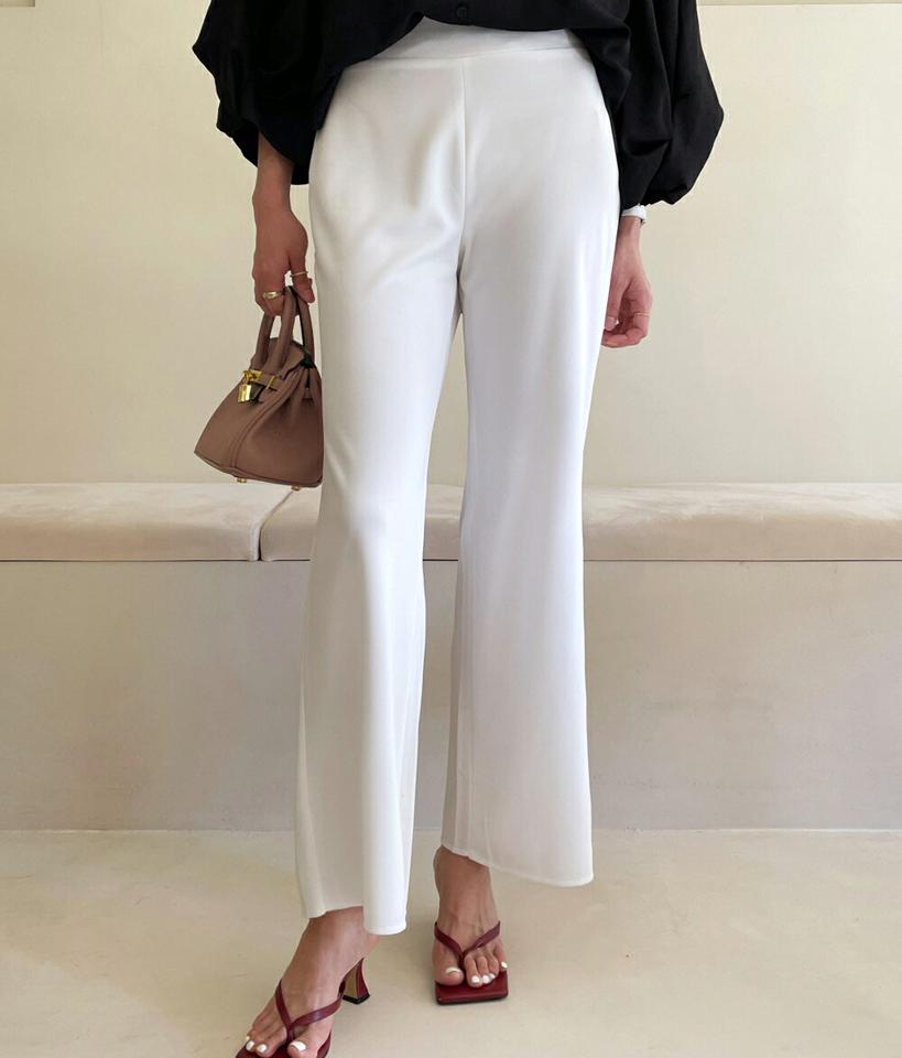 ウエストゴムストレートパンツ・全4色・t71970 レディース 【pt】パンツ ロング丈 単色 無地 シンプル ベーシック ストレート ウエストゴム 楽ちん 春 夏 きれいめ 爽やか 上品 大人っぽ 韓国ファッション ハイホリHIHOLLI