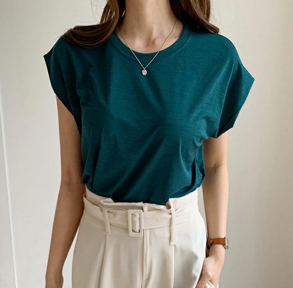 ≪人気商品再入荷≫フレンチスリーブTシャツ・全5色・t72178 レディース 【tops】Tシャツ トップス 半袖 フレンチスリーブ 単色 無地 シンプル 春 夏 ベーシック 二の腕カバー きれいめ 上品 大人 カジュアル 韓国ファッション ハイホリHIHOLLI
