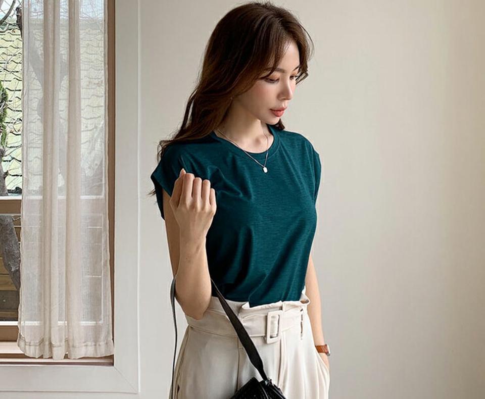 ≪人気商品再入荷≫フレンチスリーブTシャツ・全5色・t72178 レディース 【tops】Tシャツ トップス 半袖 フレンチスリーブ 単色 無地 シンプル 春 夏 ベーシック 二の腕カバー きれいめ 上品 大人 カジュアル 韓国ファッション ハイホリHIHOLLI