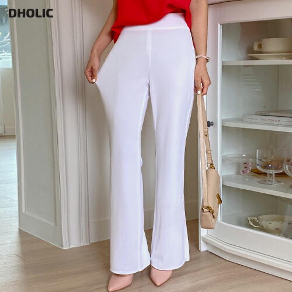 サイドスリットストレッチフレアパンツ・全4色・t00508 レディース 【pt】パンツ ズボン ロングパンツ 長ズボン 単色 無地 シンプル ベーシック ストレッチ 伸縮性 履き心地 カジュアル サイドスリット ハイウエスト 春 夏 秋 韓国ファッション