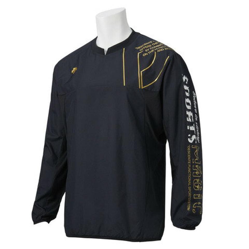デサント（DESCENTE） バレーボールウェア ロングスリーブプラクティスシャツ DVUSJK31 BK （メンズ）