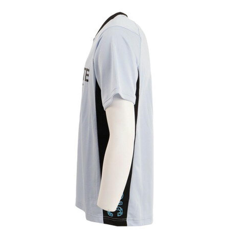 【10%OFFクーポン 対象ウェア2点以上購入で 5/5まで】デサント（DESCENTE） バレーボールウェア 半袖プラクテイスシャツ DVURJA56 WH （メンズ）