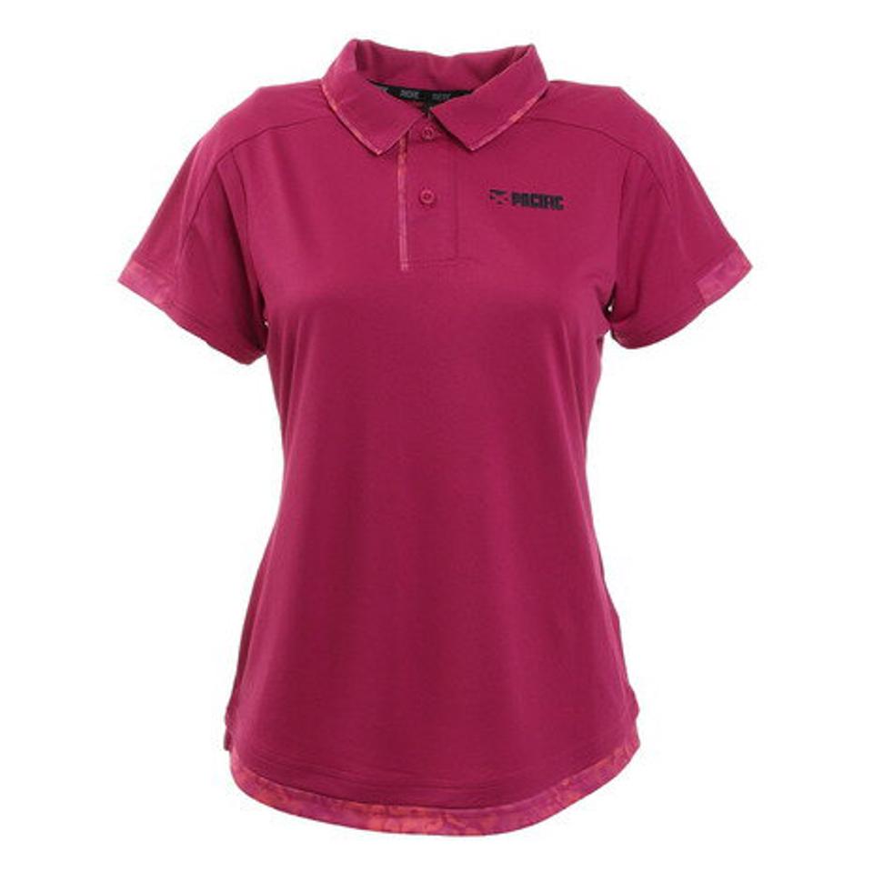 パシフィック（PACIFIC） テニスウェア レディース ドライプラス ラップトップエアー レオパードポロシャツ PT20FW465 PNK （レディース）