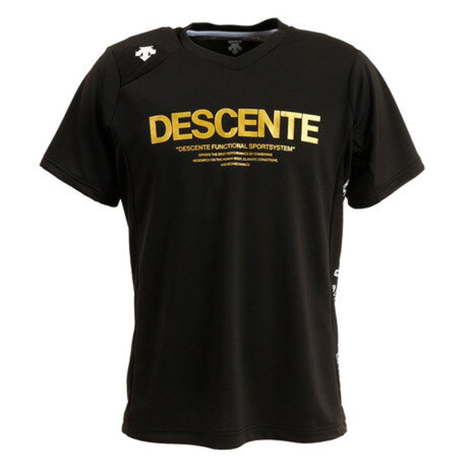 デサント（DESCENTE）（メンズ）バレーボールウェア 半袖プラクテイスシャツ DVURJA56 BK