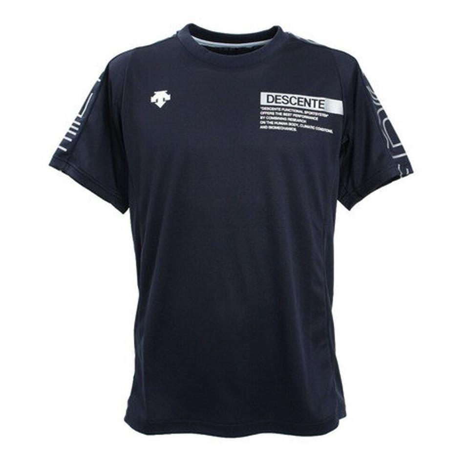 【10%OFFクーポン 対象ウェア2点以上購入で 5/5まで】デサント（DESCENTE） 半袖プラクティスシャツ DVUQJA51 NVSV （メンズ）