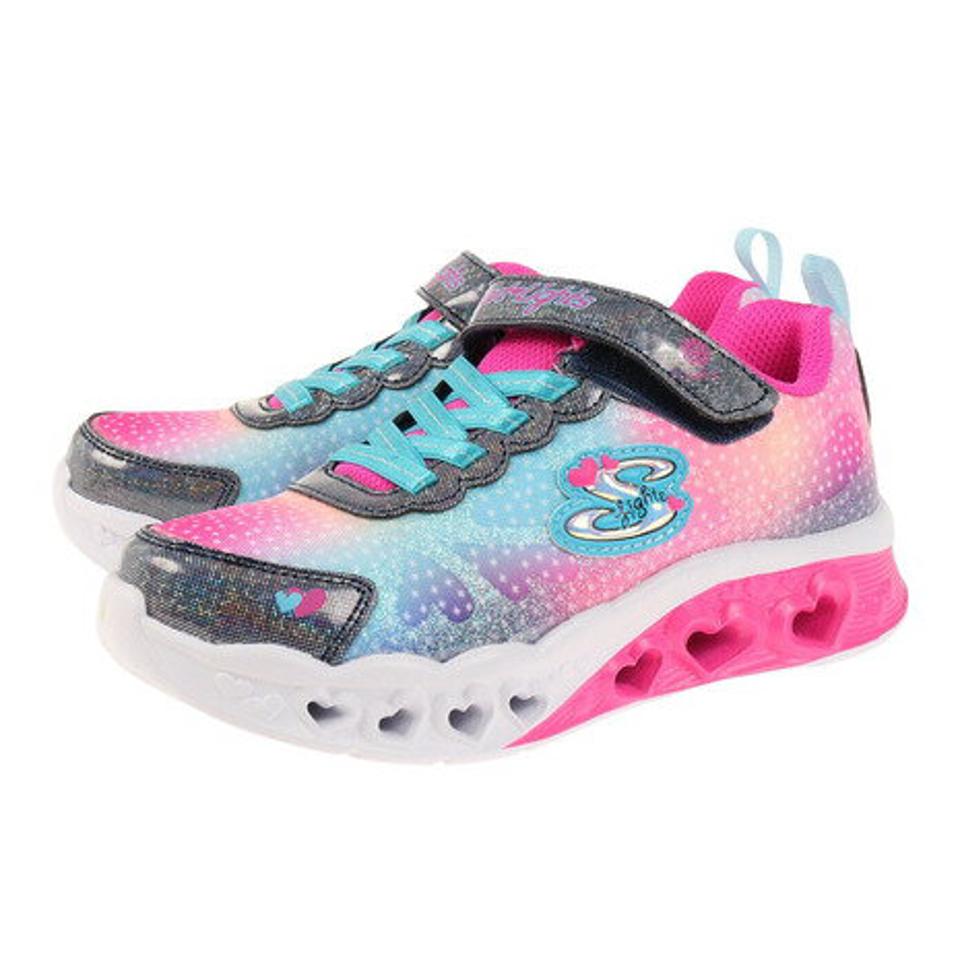 スケッチャーズ（SKECHERS）（キッズ） スニーカー ジュニア ネイビー ラベンダー フリッターハートライツ FLUTTER HEART LIGHTS 302315L