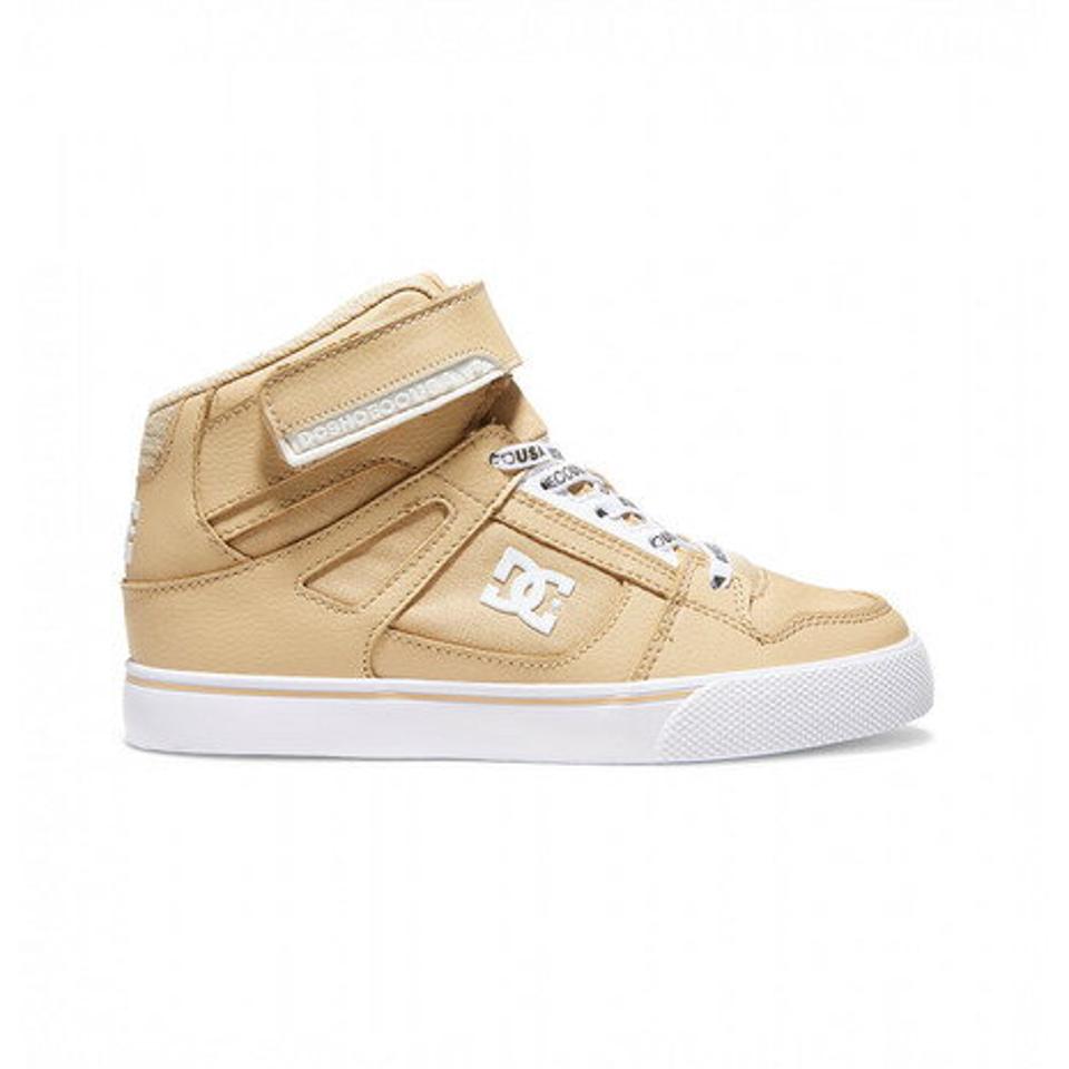 ディーシー・シュー（DC SHOE）（キッズ） Ksピュア ハイトップ Ks PURE HIGH-TOP SE EV SN キャメル ホワイトブラウン 22SP DK221009 キッズ スニーカー