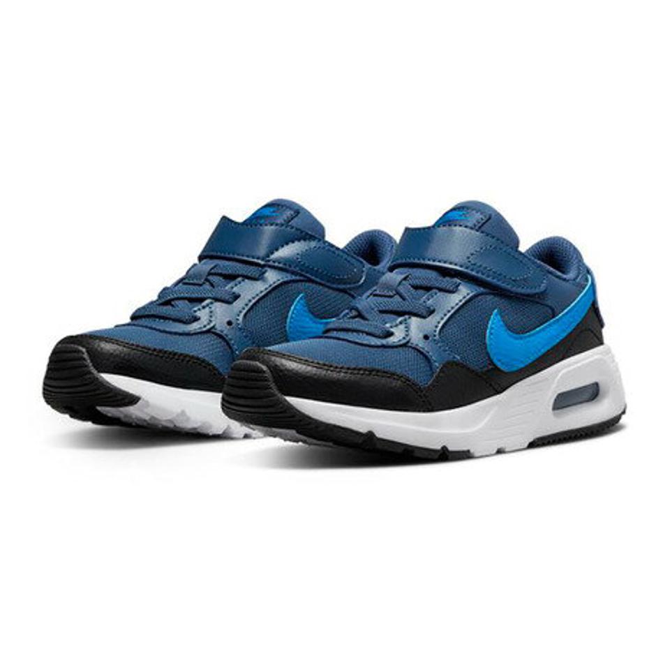 ナイキ（NIKE）（キッズ）エアマックス AIR MAX SC PSV ネイビー ブルー CZ5356-400 ジュニア スニーカー スポーツシューズ 運動靴 子供 厚底 マジックテープ