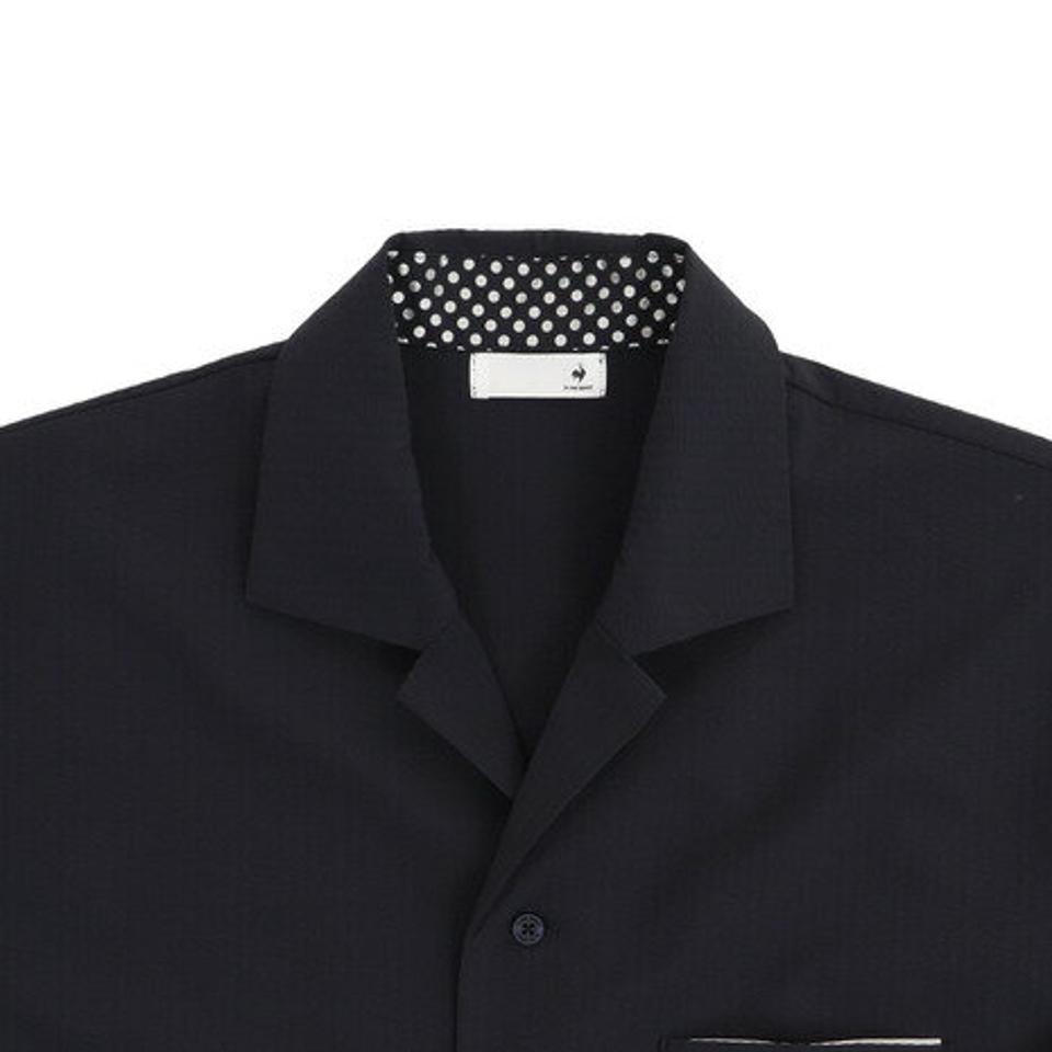 【20%OFFクーポン対象!8/10まで】ルコック スポルティフ(le coq sportif)(メンズ)半袖シャツ メンズ SOLOドライタッチ オープンシャツ QMMTJA65XB NV