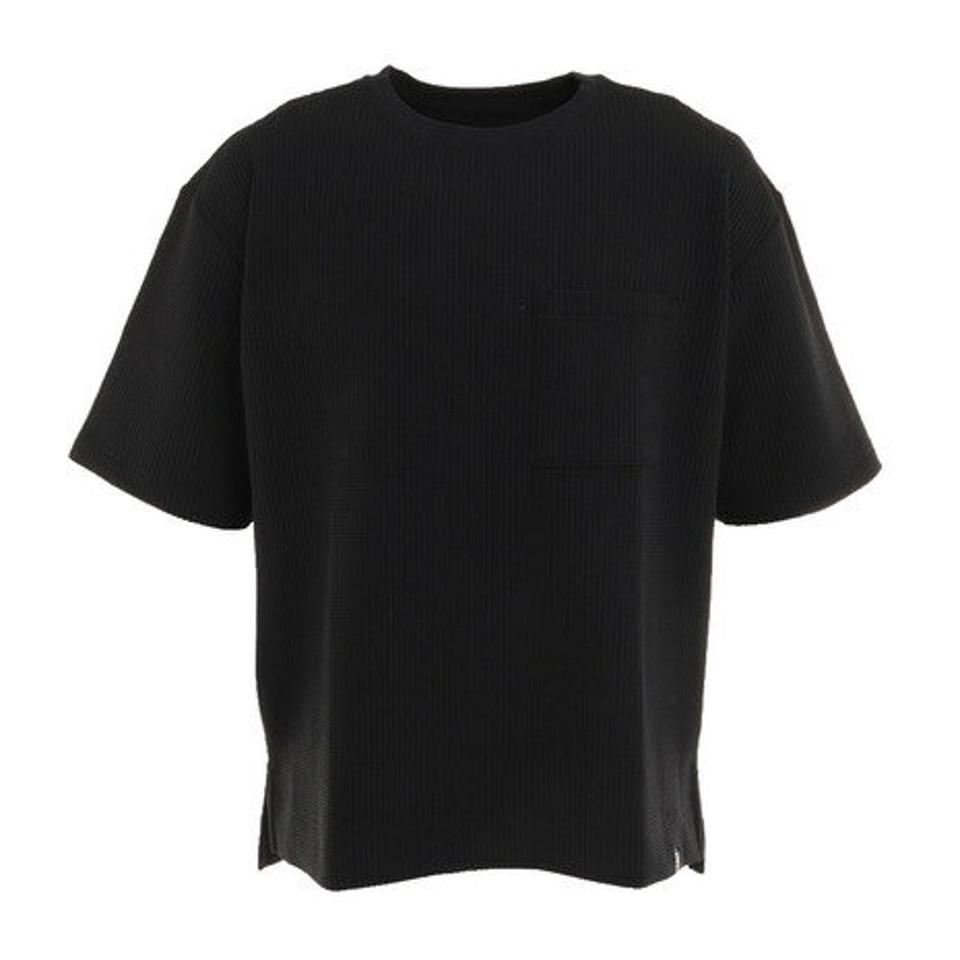 エルケクス(ELKEX)(メンズ)ドライワッフルオーバーシャツ EKM2SP4173BLK