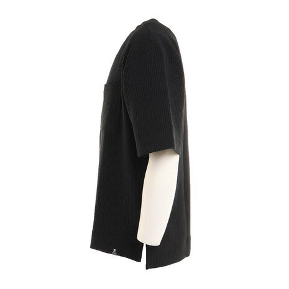 エルケクス(ELKEX)(メンズ)ドライワッフルオーバーシャツ EKM2SP4173BLK