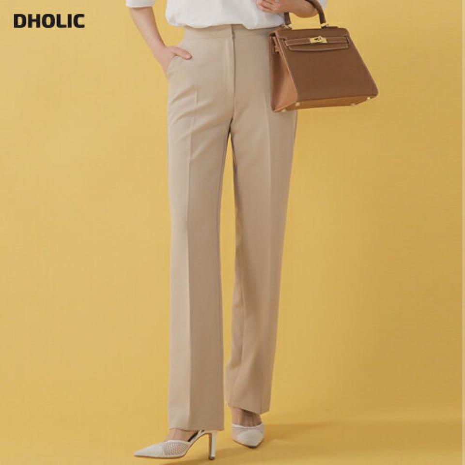 ストレートスラックス・全3色・t00259 レディース 【pt】パンツ ロング丈 スラックス 単色 無地 シンプル ベーシック ストレート オフィスカジュアル パステル 上品 フェミニン きれいめ 大人っぽ 春 夏 秋 冬 韓国ファッション ハイホリHIHOLLI