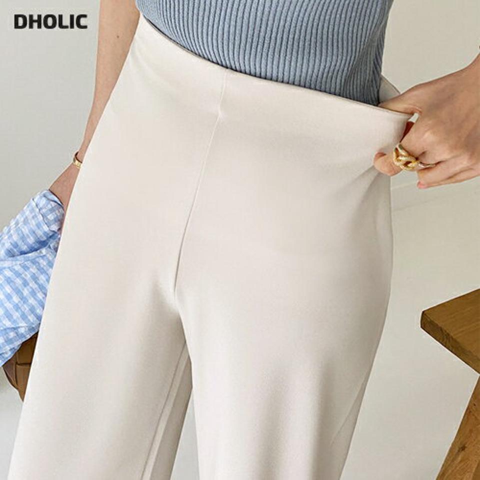 シークレットゴムワイドスラックス・全4色・t00465 レディース 【pt】パンツ ロング丈 スラックス 単色 無地 シンプル ベーシック ウエストゴム 楽ちん 春 夏 秋 冬 ワイド カジュアル フェミニン 韓国ファッション ハイホリHIHOLLI