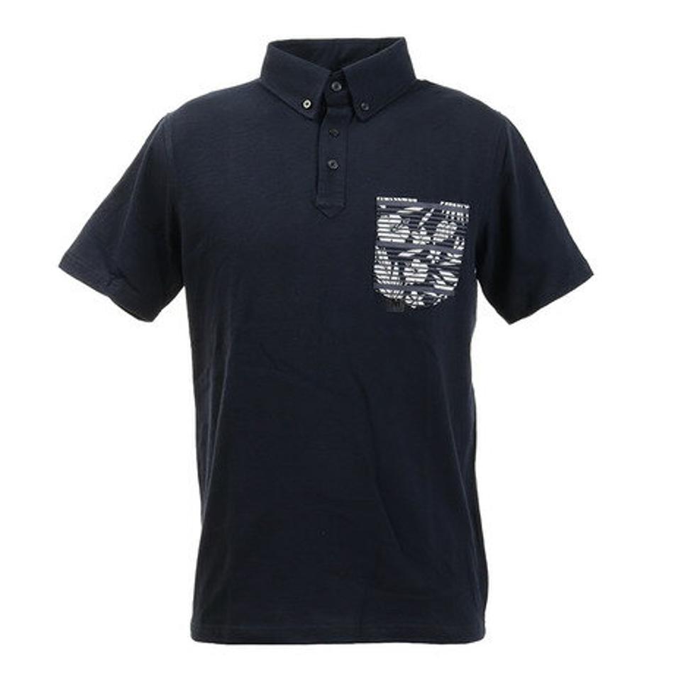 エーシーピージー(ACPG) 柄ポケットスラブポロシャツ 871PA0CD3105NVY (メンズ)