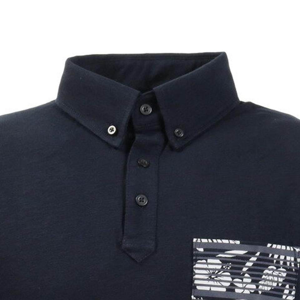 エーシーピージー(ACPG) 柄ポケットスラブポロシャツ 871PA0CD3105NVY (メンズ)