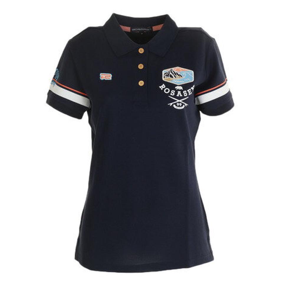 ROSASEN ゴルフウェア ロゴ盛半袖シャツ 045-22244-098 (レディース)
