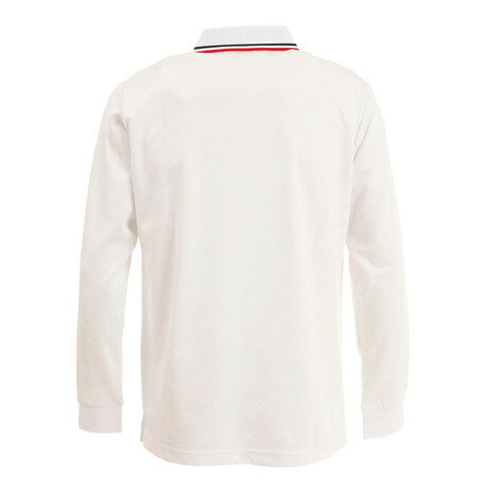 マンシングウエア(MUNSING WEAR) ゴルフウェア マットアンドシャインモチーフ長袖シャツ MGMTJB01CH WH00 (メンズ)