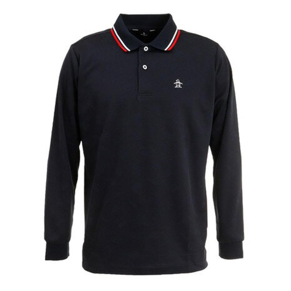 マンシングウエア(MUNSING WEAR) ゴルフウェア マットアンドシャインモチーフ長袖シャツ MGMTJB01CH NV00 (メンズ)