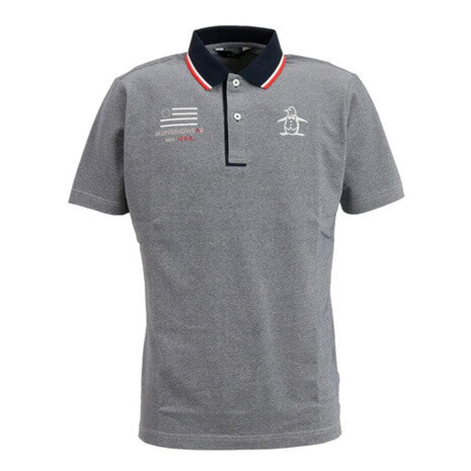 【2/5 24h限定 エントリー&対象4店舗買い回りで最大P10倍!】マンシングウエア(MUNSING WEAR)(メンズ) ゴルフウェア バーズアイ鹿の子半袖シャツ MGMTJA02CH