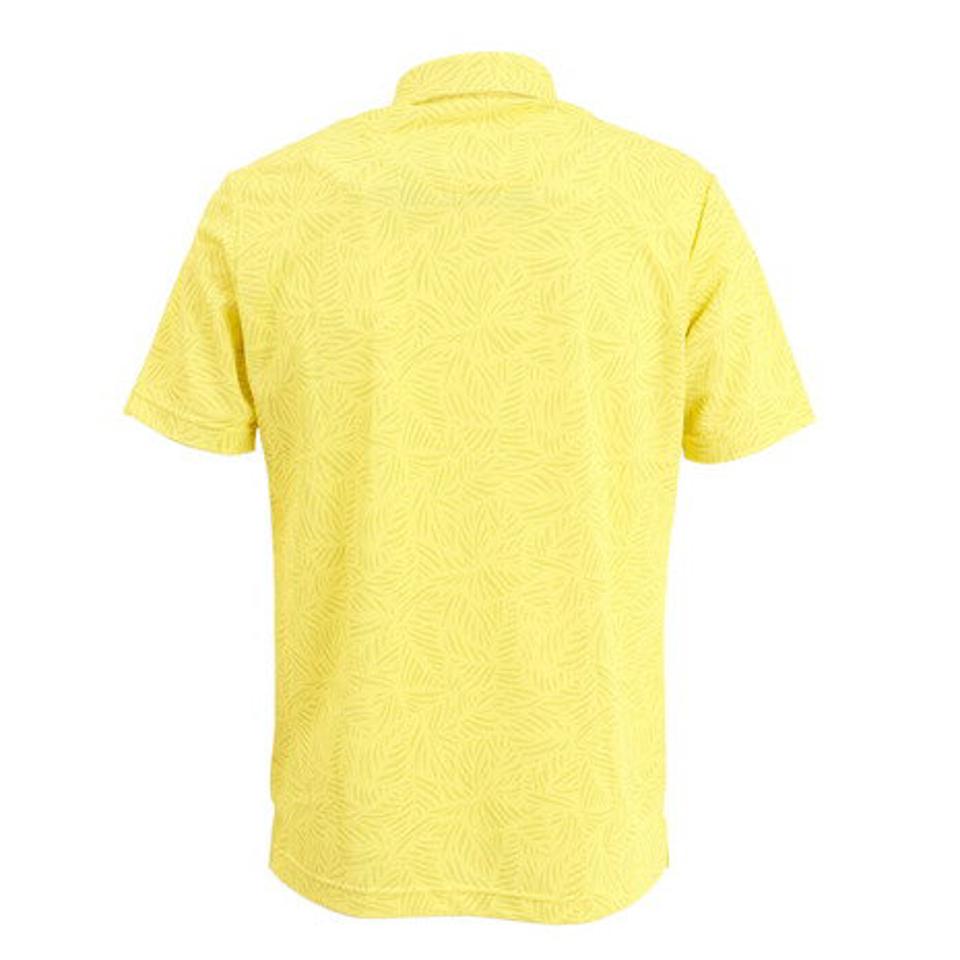 マンシングウエア(MUNSING WEAR) ゴルフウェア アウトラスト鹿の子リーフ柄半袖シャツ MGMTJA01CH YL00 (メンズ)